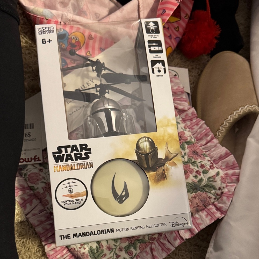 Star Wars Mandalorian Silver Motion Helicopter